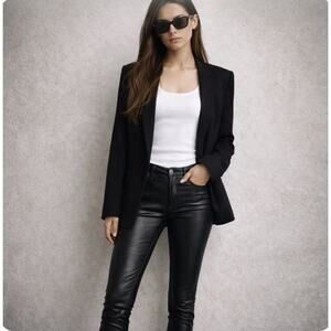 NWT Hudson Sz 26 Blck Gray Collin Vice Versa Skinny Jeans Btn Flap Back Pckts